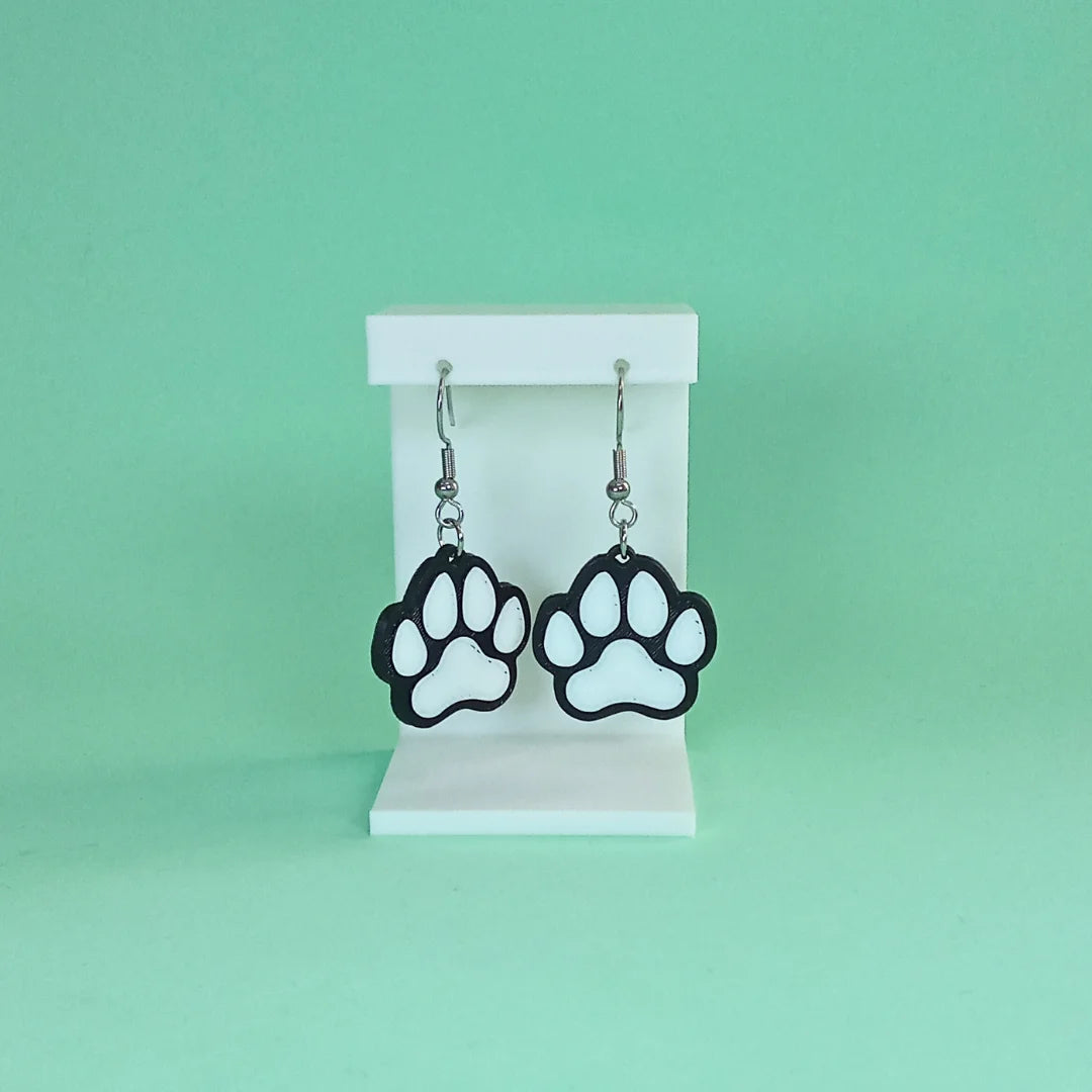 Pendientes 3D "Huella de mascota" - Product Image