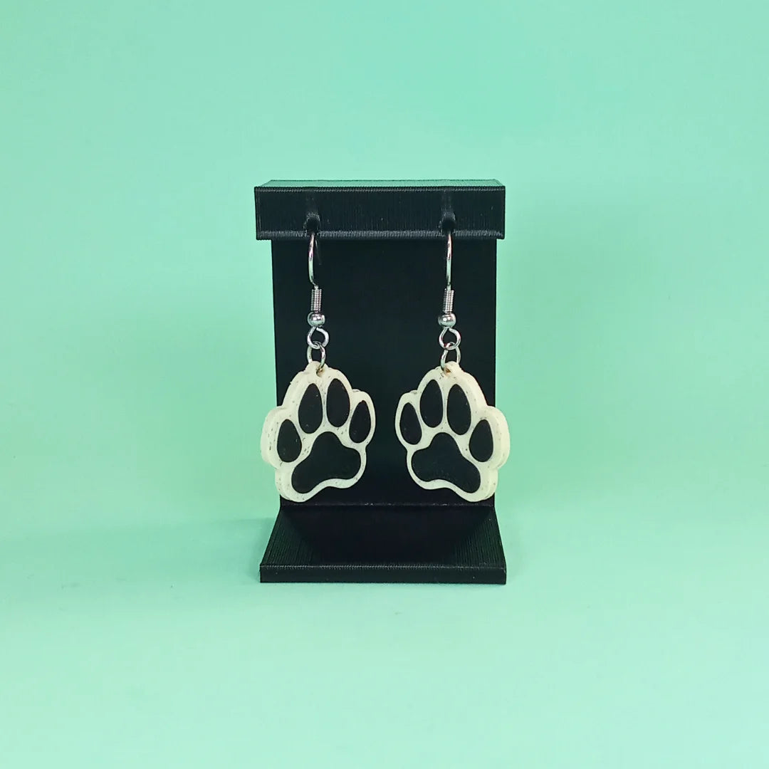 Pendientes 3D "Huella de mascota" - Product Image