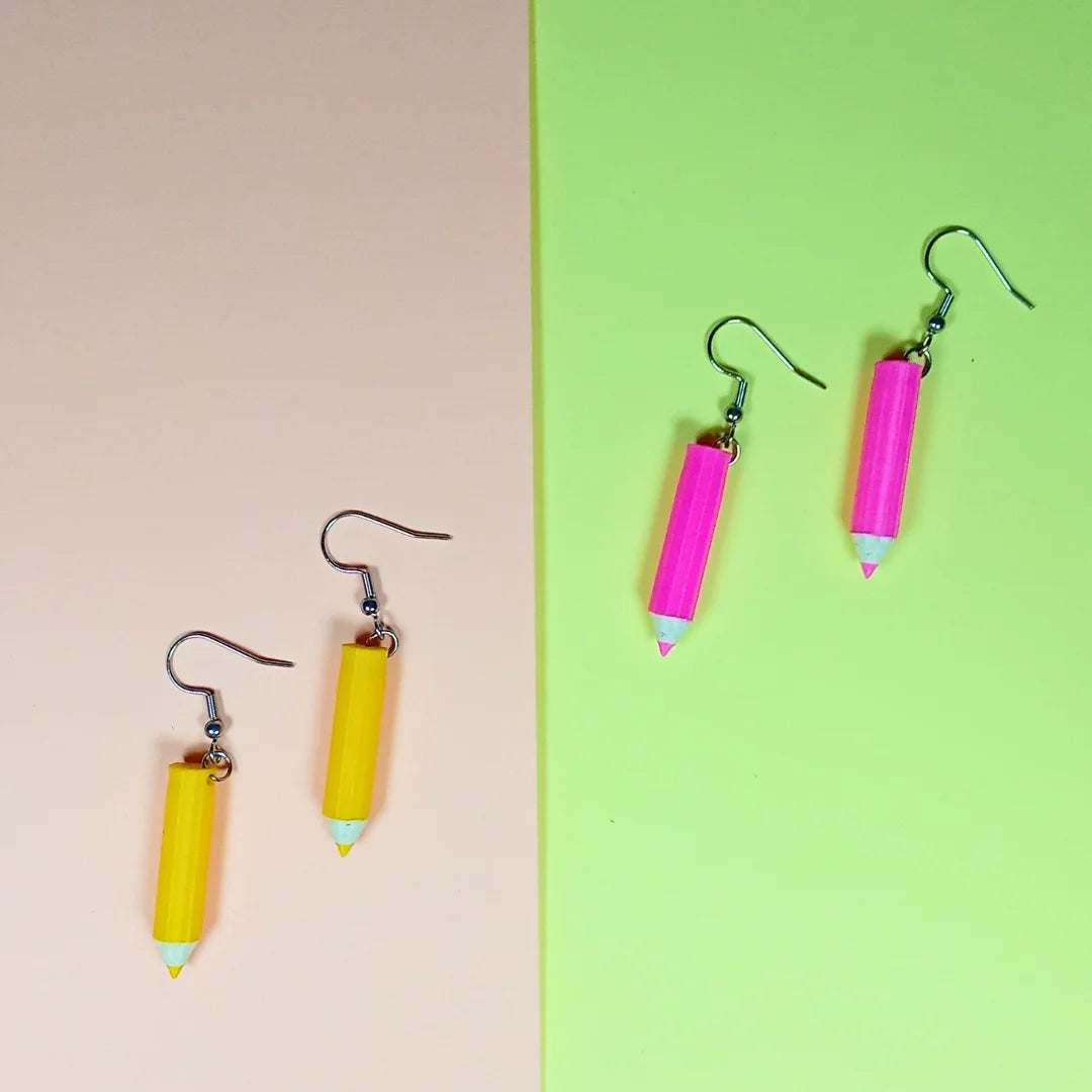 Pendientes 3D "Lápiz de color" - Product Image