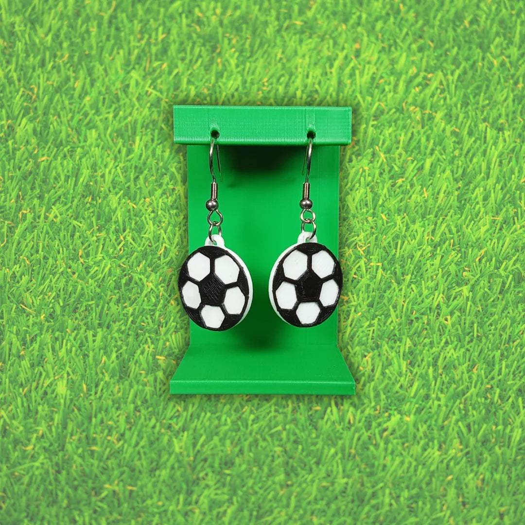 Pendientes 3D "Pelota Fútbol" - Product Image