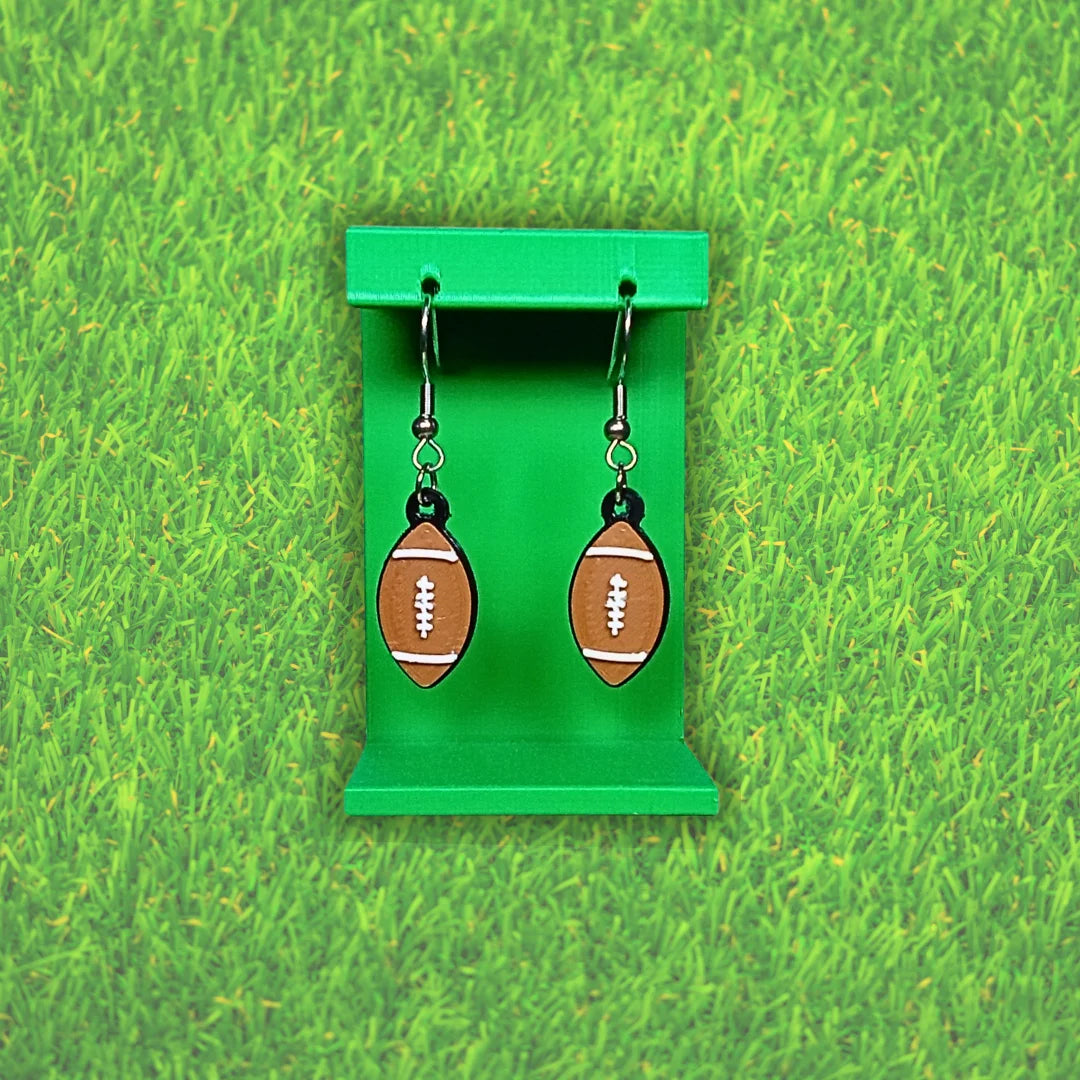 Pendientes 3D "Pelota Rugby o Fútbol americano" - Product Image