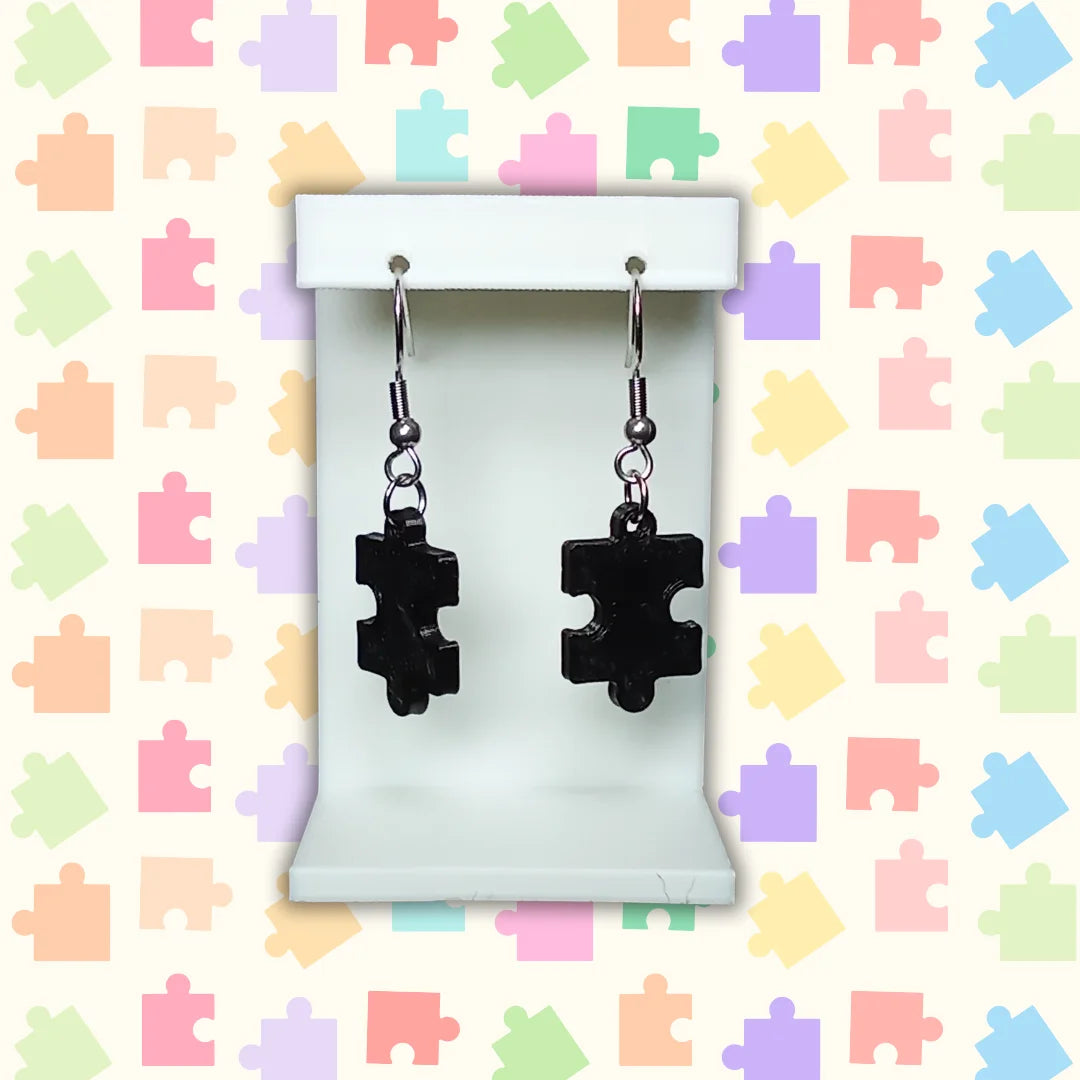 Pendientes 3D "Pieza de puzzle" varios colores - Product Image