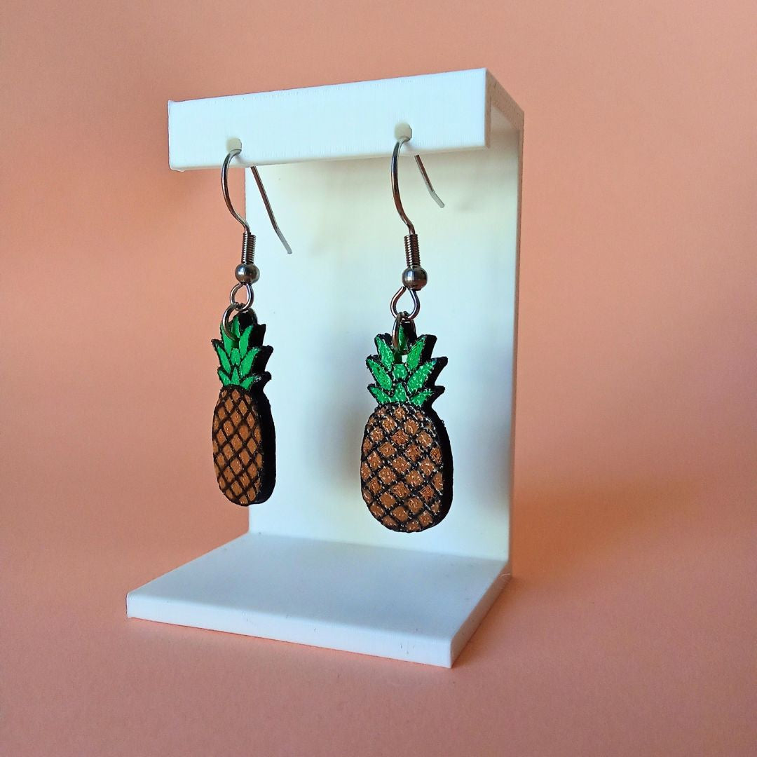 Pendientes 3D "Piña"