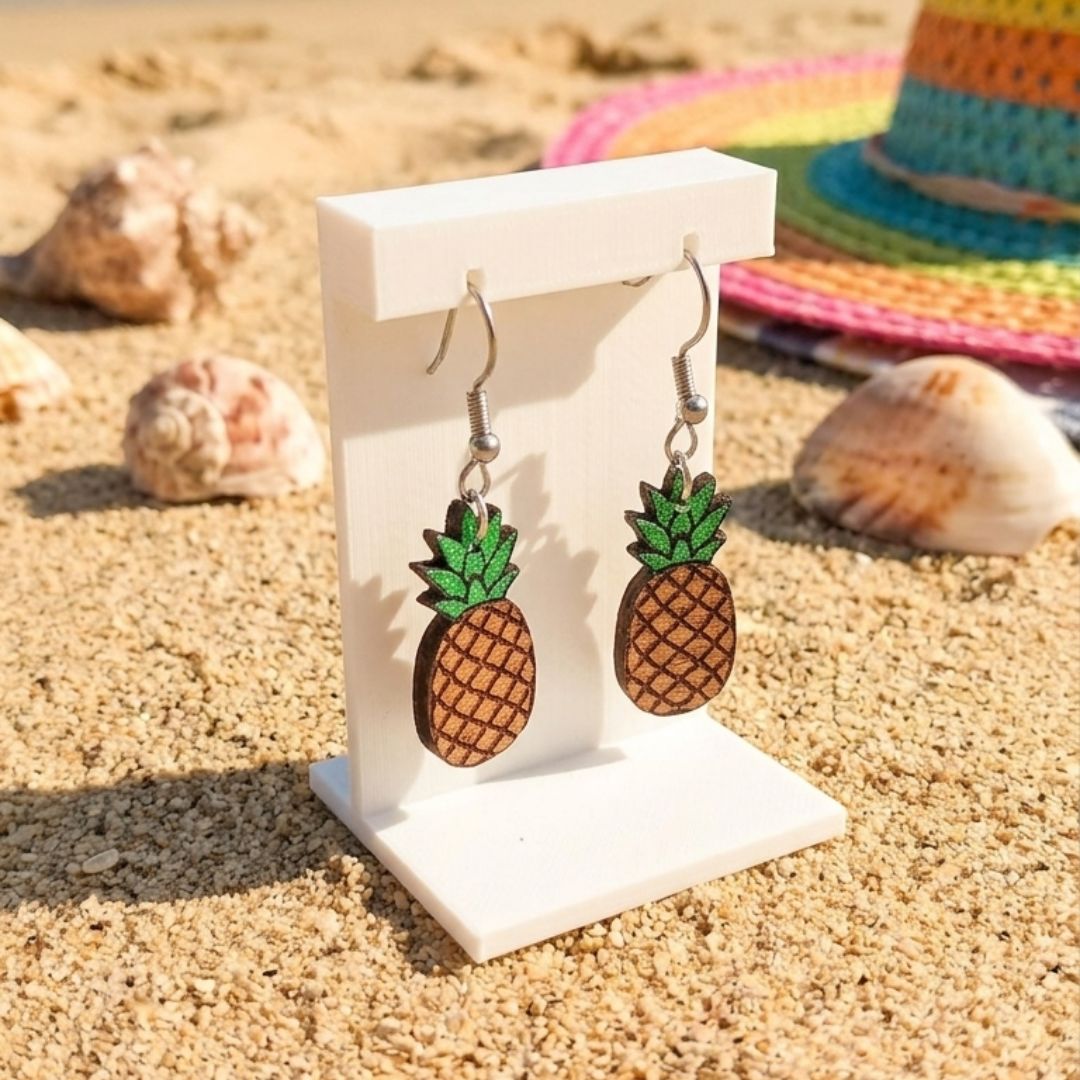 Pendientes 3D "Piña"