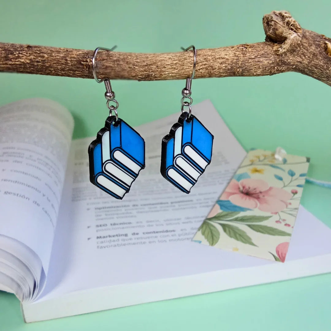 Pendientes 3D "Sesión de lectura" - Product Image