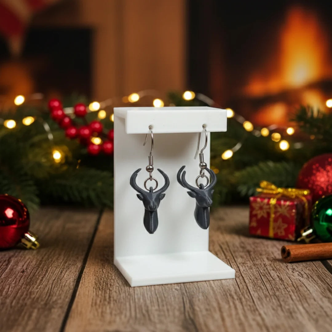 Pendientes 3D "Silueta de Reno" - Product Image