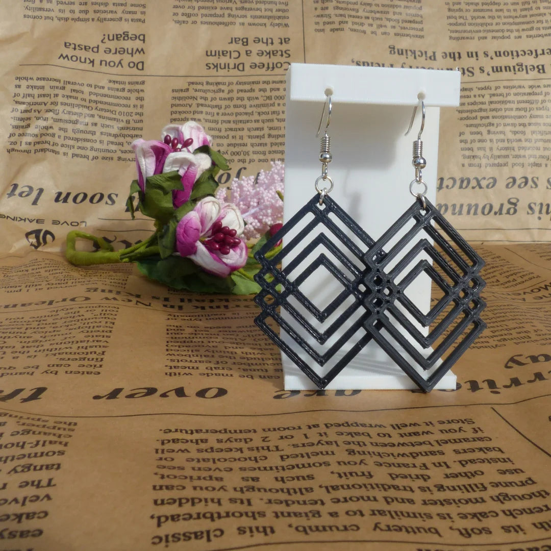 Pendientes 3D "Square harmony" - Product Image