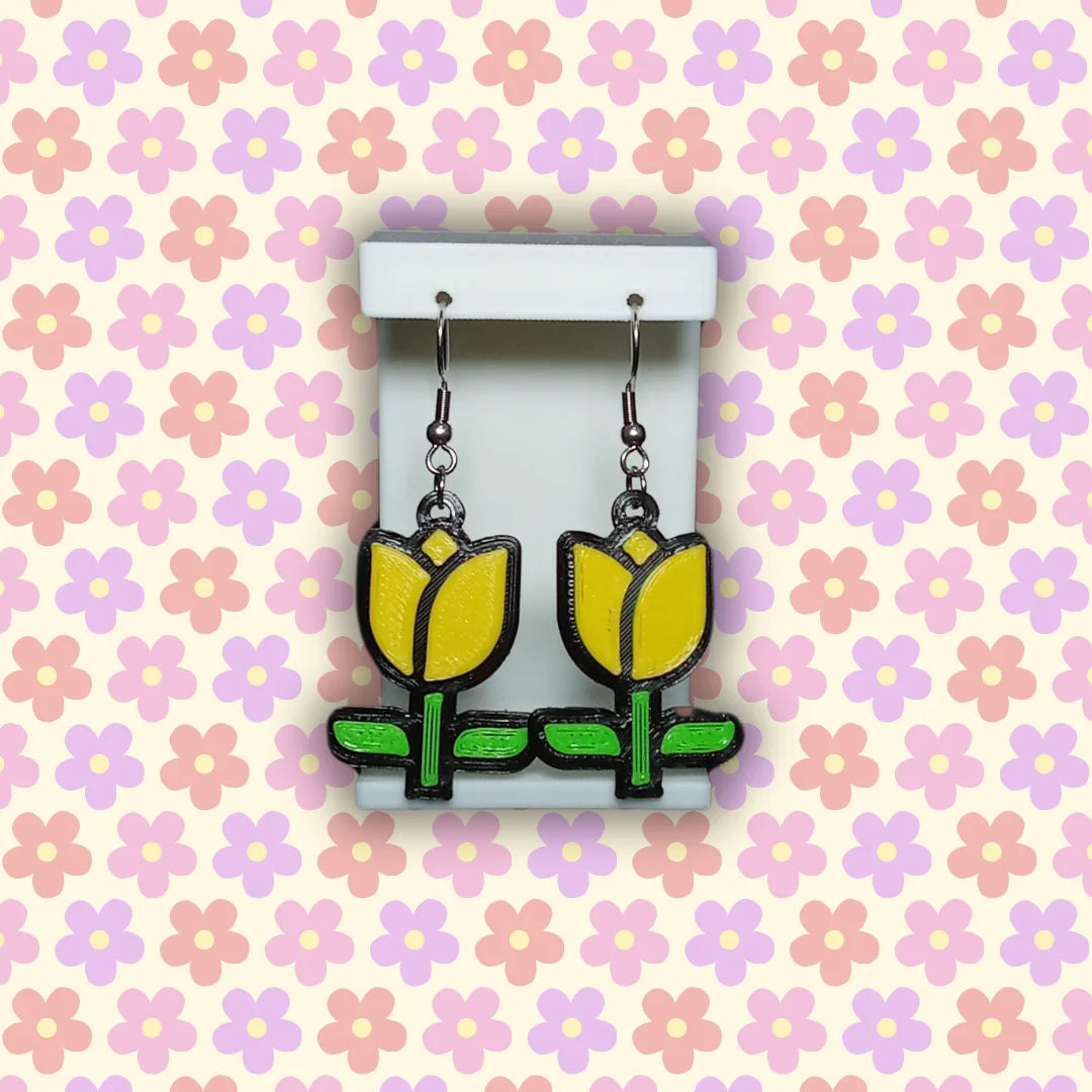 Pendientes 3D "Tulipán" - Product Image