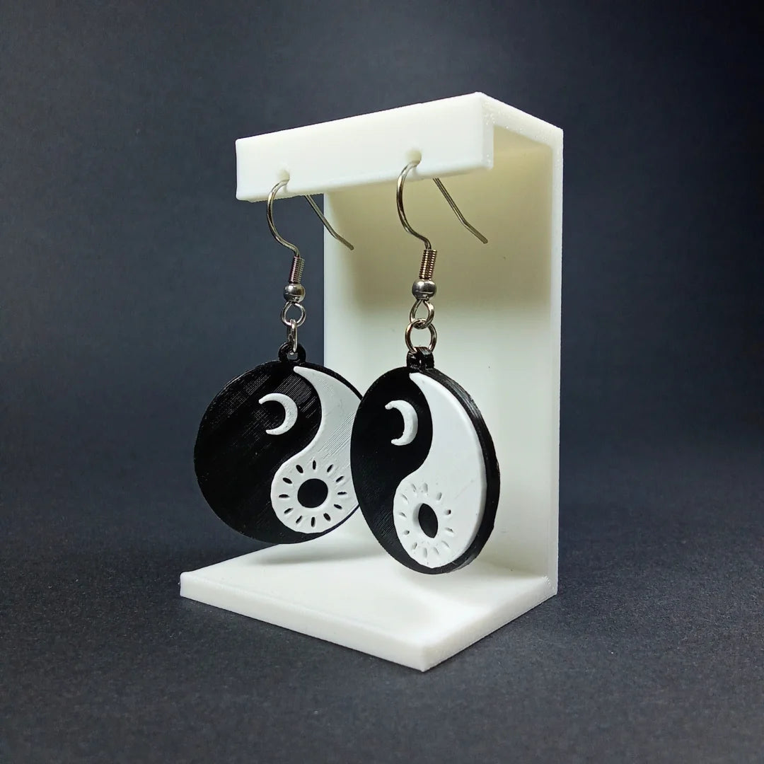 Pendientes 3D "Yin Yang Sol y Luna" - Product Image