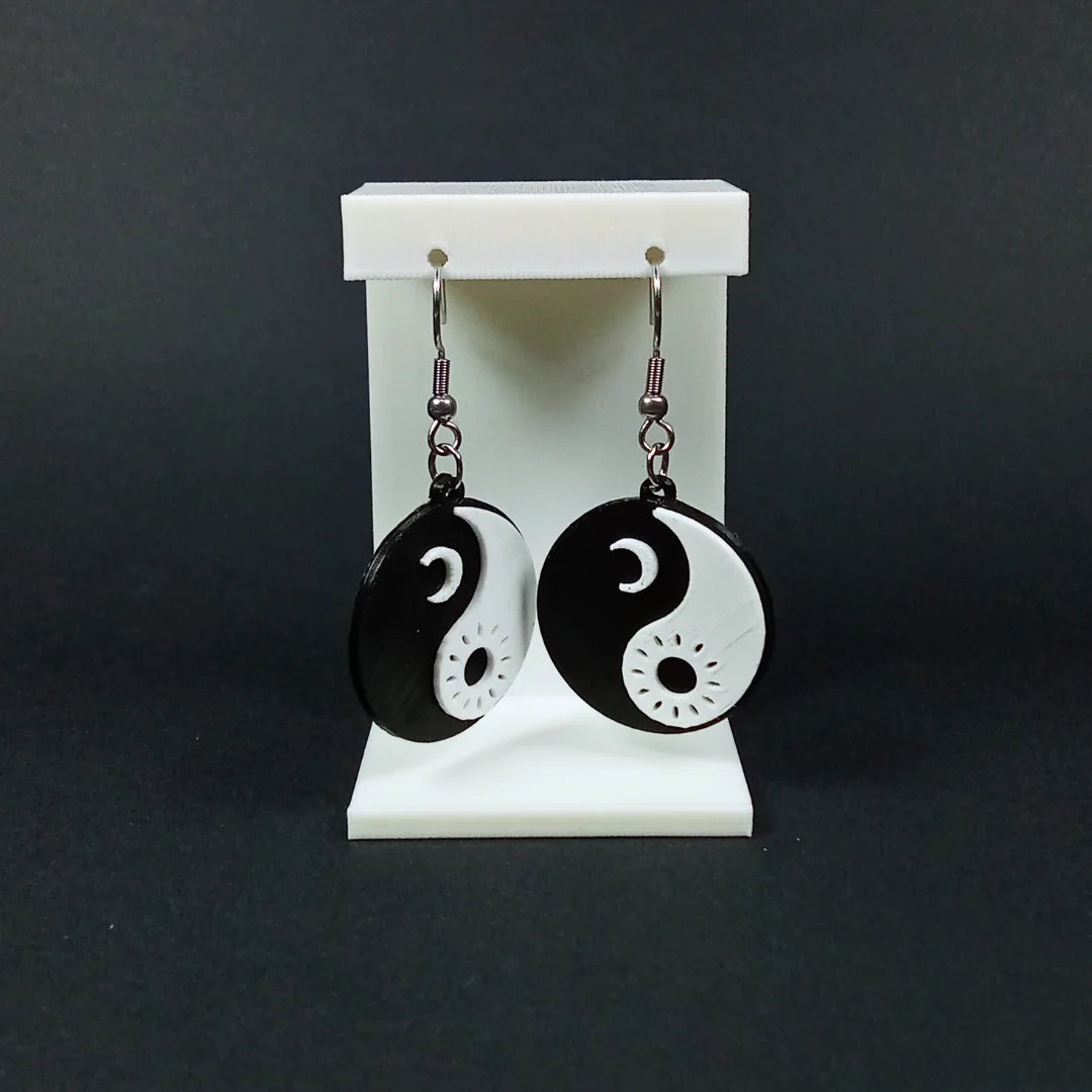 Pendientes 3D "Yin Yang Sol y Luna" - Product Image