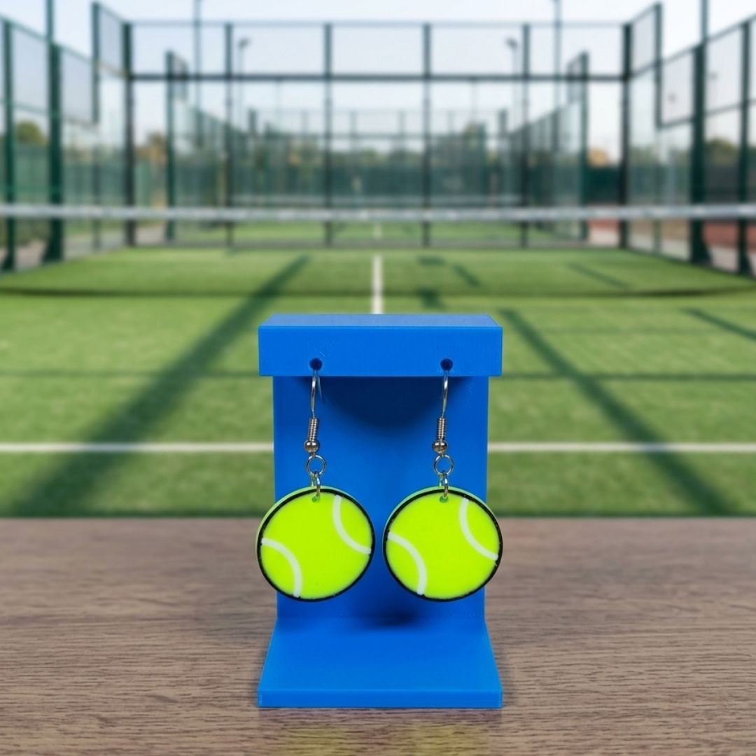 Pendientes 3D "Pelota tenis o pádel"
