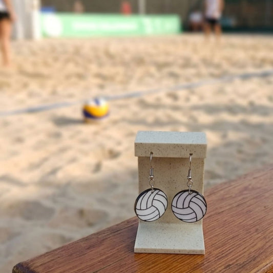 Pendientes 3D "Pelota voleibol"