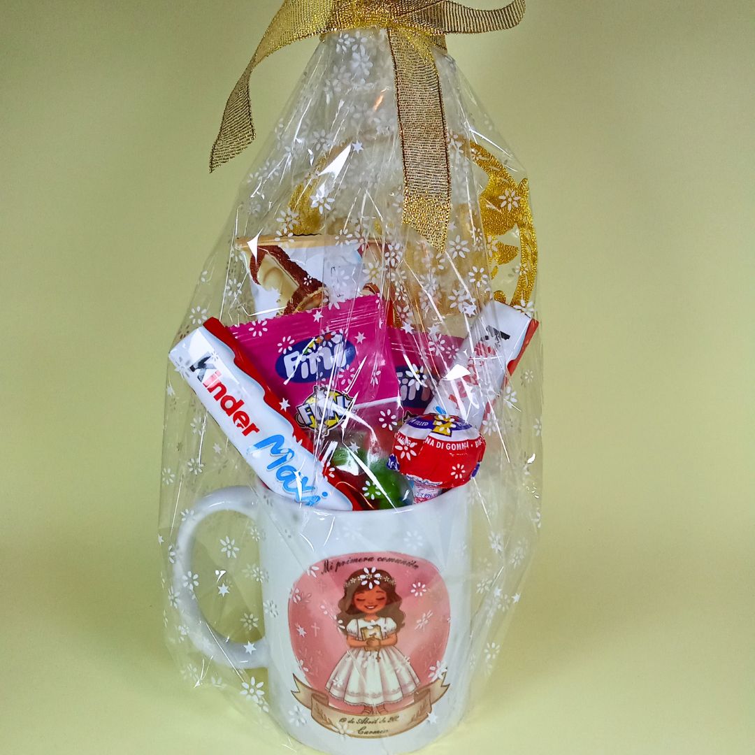 Taza comunión con chuches