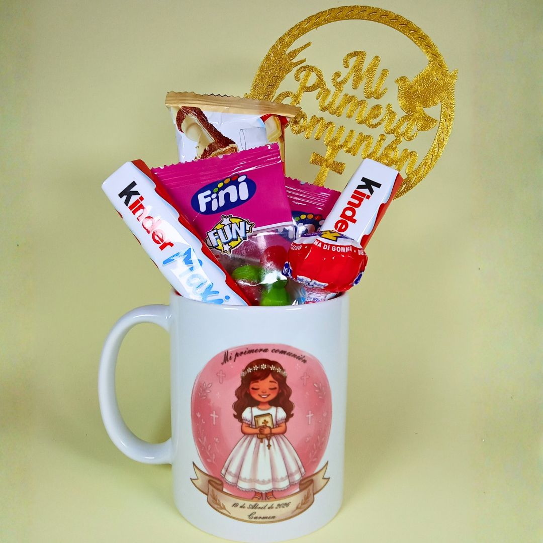 Taza comunión con chuches