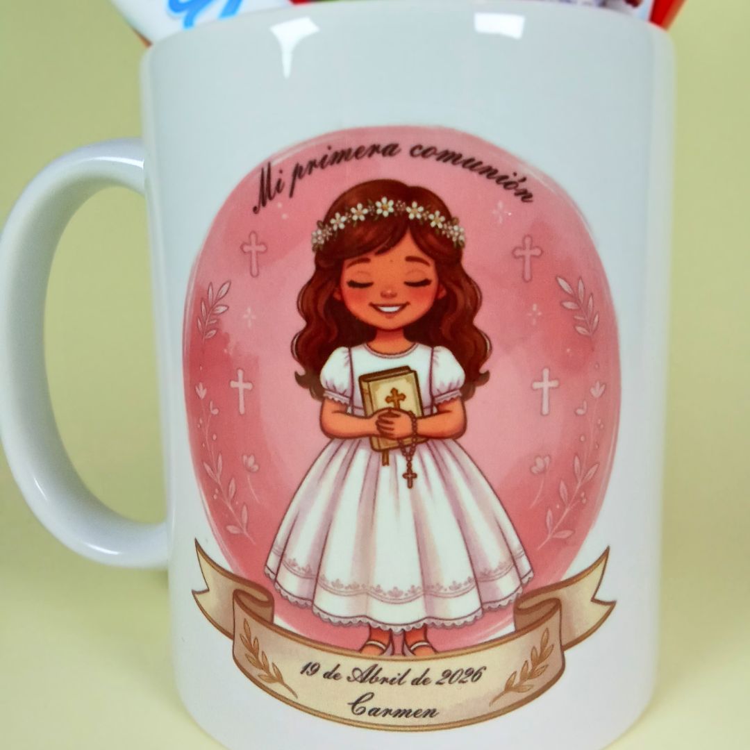Taza comunión con chuches