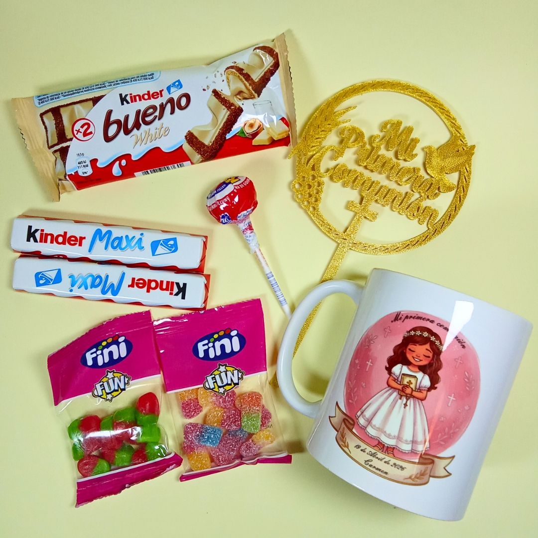 Taza comunión con chuches