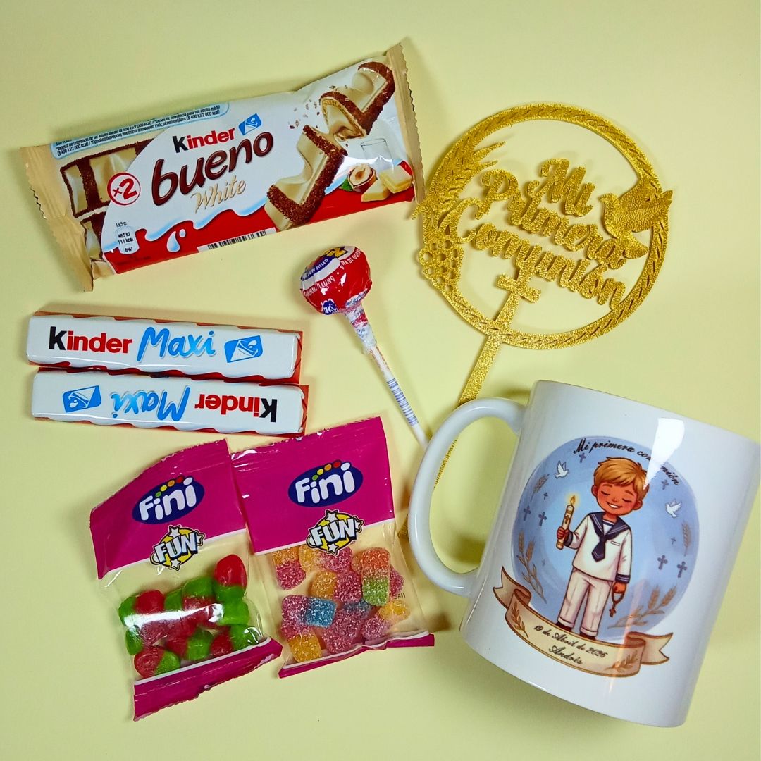 Taza comunión con chuches