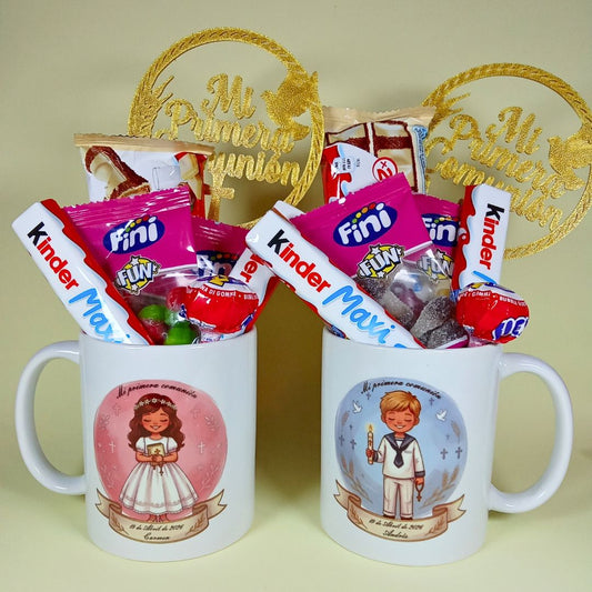 Taza comunión con chuches
