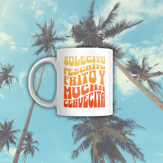 Taza "Solecito, pescaíto frito y mucha cervecita" - Product Image